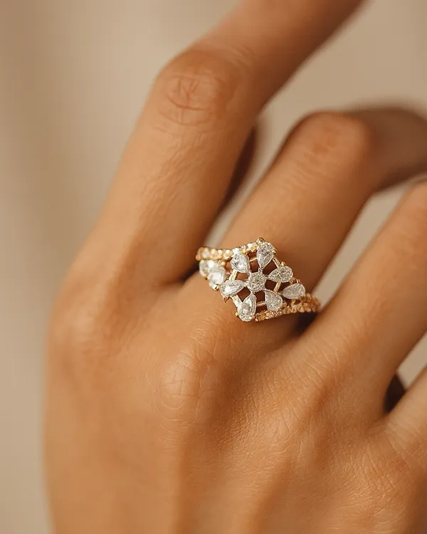Diamond Cluster Ring