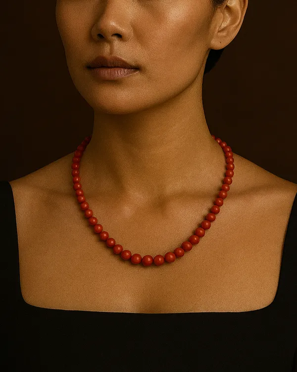Vintage Coral Bead Necklace