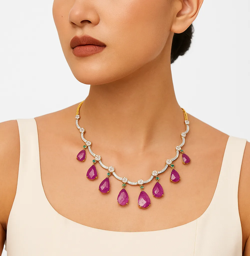 Ruby Drop Necklace