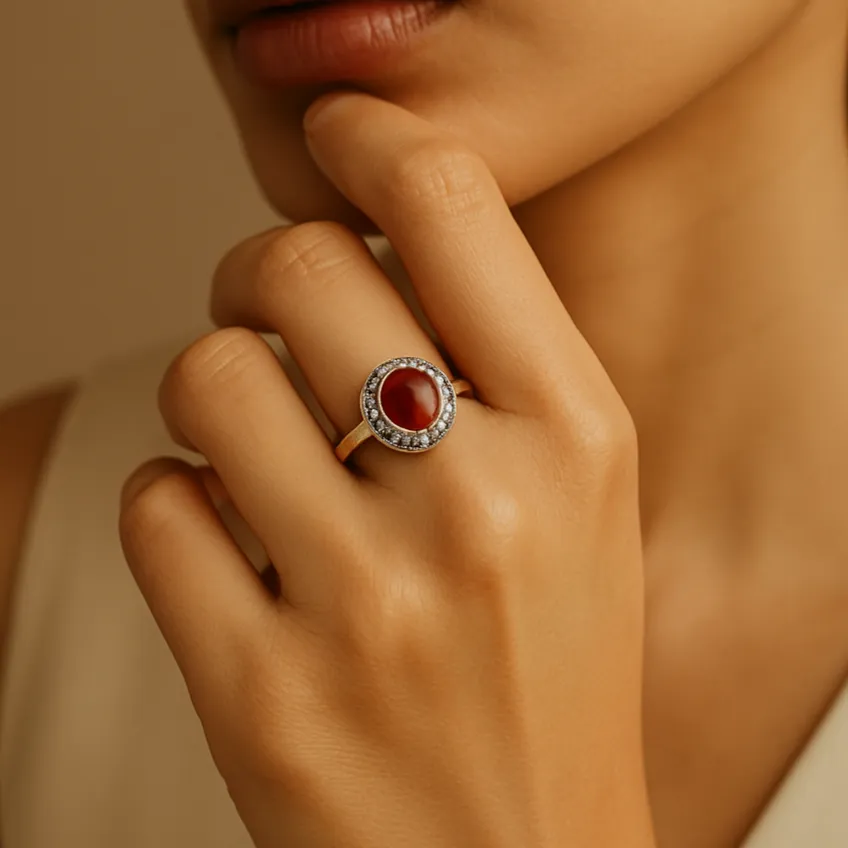 Ruby Halo Ring