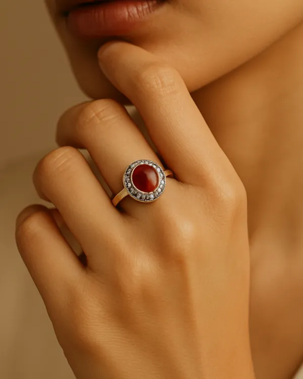 Ruby Halo Ring