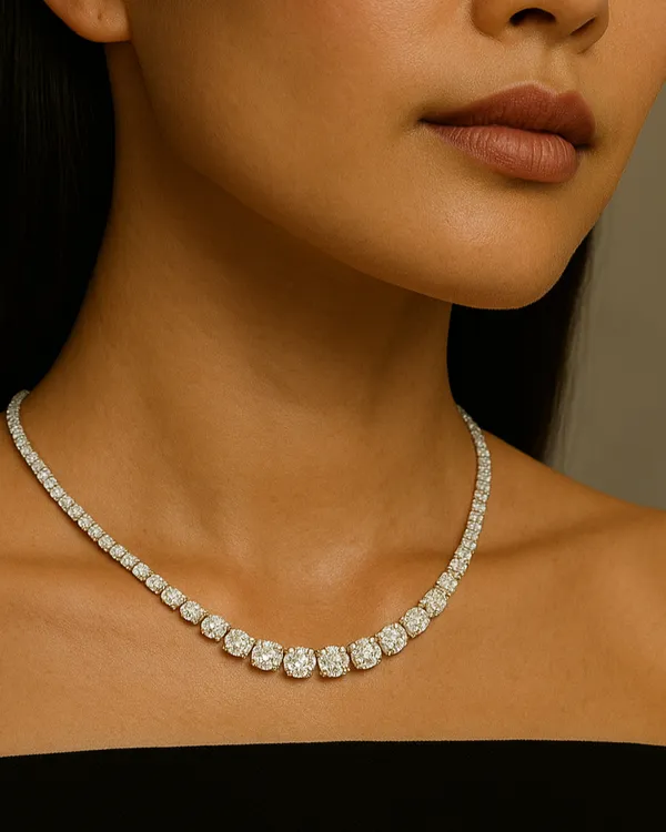 Classic Diamond Tennis Necklace