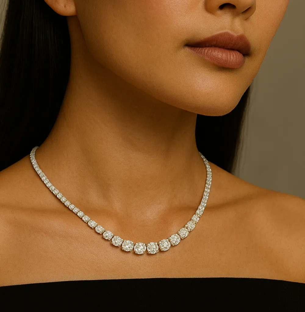 Classic Diamond Tennis Necklace